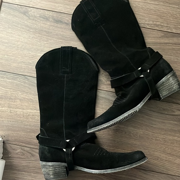 Vintage Foundry PEYTON Western Pull On Genuine Leather/Suede Cowboy Boots - Picture 3 of 7